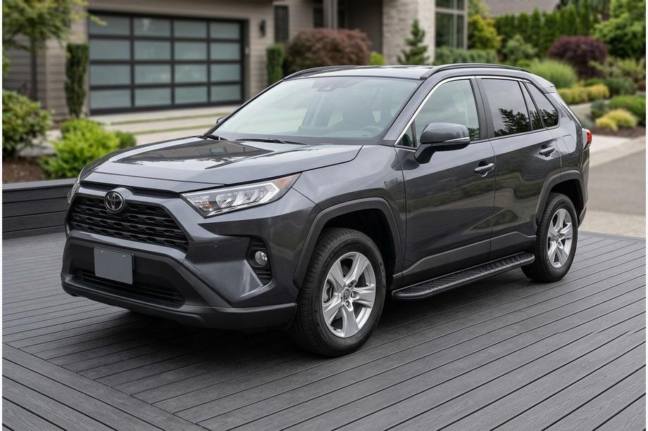 Toyota Rav 4 2019–2025 гг. Боковые Подножки Bosphore Black (2 шт., Алюминий) Фото 1