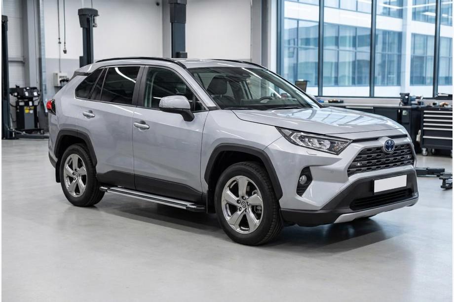 Toyota Rav 4 2019–2025 гг. Боковые Подножки Rainbow (2 шт., Алюминий) Image
