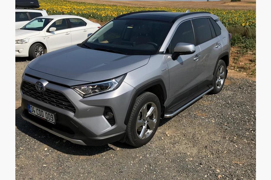 Toyota Rav 4 2019–2025 гг. Боковые Подножки Maydos V2 (2 шт., Алюминий с Нержавейкой) Фото 2