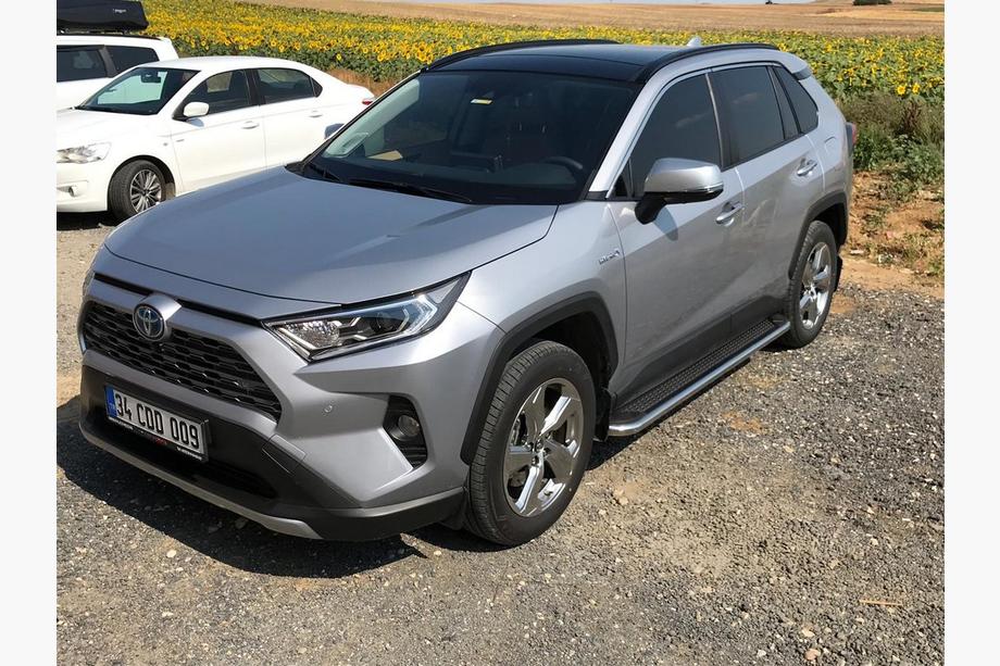 Toyota Rav 4 2019–2025 гг. Боковые Подножки Maydos V2 (2 шт., Алюминий с Нержавейкой) Фото 6