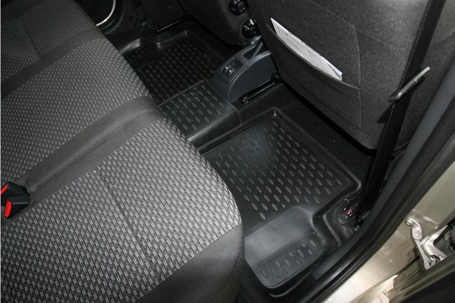 Lada Largus 2012- гг. Резиновые коврики в салон (4 шт, Novline) 5 мест Фото 3