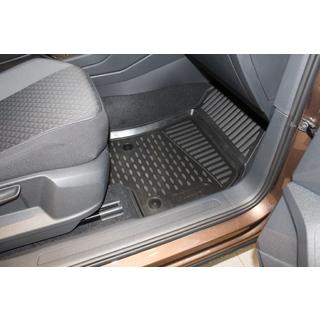 Резиновые коврики в салон (4 шт, Novline) 5D (короткая база) Volkswagen Tiguan 2016-2023 гг. фото 2