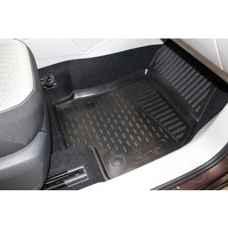 Резиновые коврики в салон (4 шт, Novline) 5D (короткая база) Volkswagen Tiguan 2016-2023 гг. фото 3