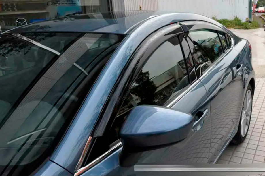 Mazda 6 2008-2012 гг. Ветровики на окна (4 шт, HIC) Image