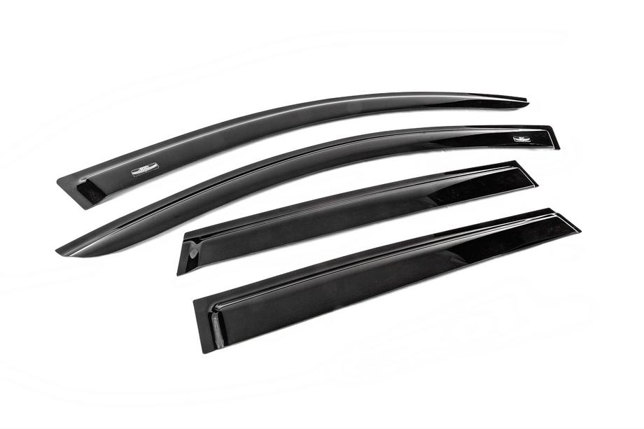 Nissan Qashqai 2010-2014 гг. Ветровики для 7-местного (4 шт, HIC) Фото 3
