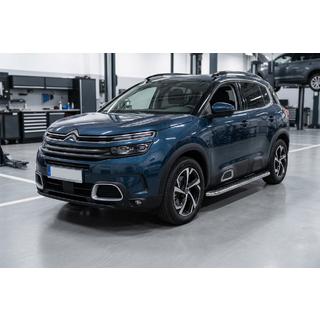 Боковые Подножки Maydos V1 (2 шт., Алюминий и Нержавейка) Citroen C5 Aircross 2017-2025 гг. фото 1