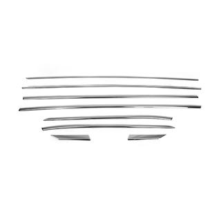 Нижние молдинги стекол нержавейка (8 шт) Citroen C5 Aircross 2017-2025 гг. фото 2