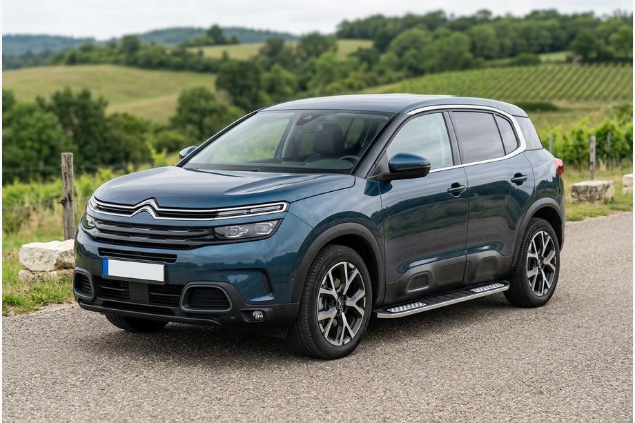 Citroen C5 Aircross 2017-2025 гг. Боковые Подножки Tayga V2 (2 шт, Алюминий) Image