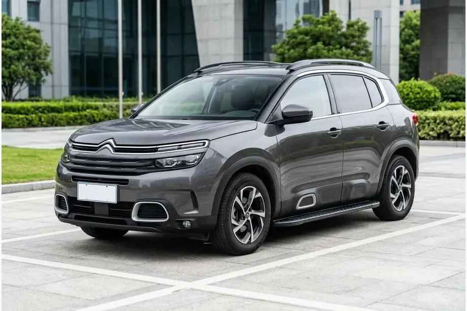 Citroen C5 Aircross 2017-2025 гг. Боковые Подножки Bosphore Black (2 шт., Алюминий) Фото 1