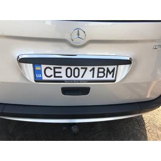 Хромированная накладка над номером (нержавейка) Mercedes Citan 2013-2021 гг. фото 2