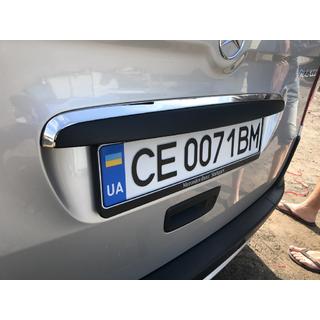 Хромированная накладка над номером (нержавейка) Mercedes Citan 2013-2021 гг. фото 3