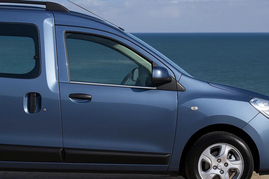 Renault Dokker 2013-2022 гг. Окантовка окон (2 шт., нержавейка) OmsaLine - Итальянская Нержавейка Фото 2