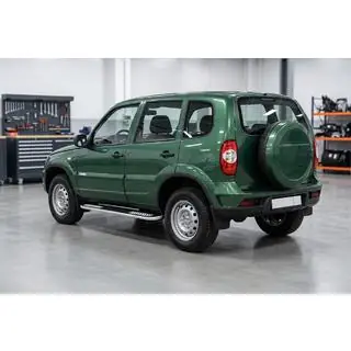 Боковые Подножки Tayga V2 (2 шт., Алюминий) Chevrolet Niva 1998-2020 гг. фото 1