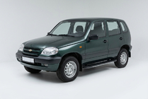 Chevrolet Niva 1998-2020 гг. Боковые Подножки Bosphore Grey (2 шт., Алюминий) фото 1