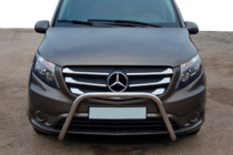 Mercedes Vito/V-class W447 2014- гг. Защита переднего бампера WT006 (нержавейка) фото 5