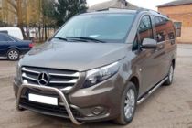 Mercedes Vito/V-class W447 2014- гг. Защита переднего бампера WT006 (нержавейка) фото 3