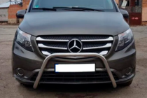 Mercedes Vito/V-class W447 2014- гг. Защита переднего бампера WT006 (нержавейка) фото 4