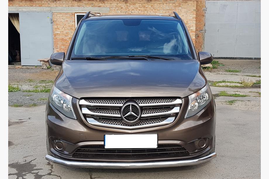 Mercedes Vito/V-class W447 2014- гг. Передняя защита ST008 (нержавейка) Фото 1