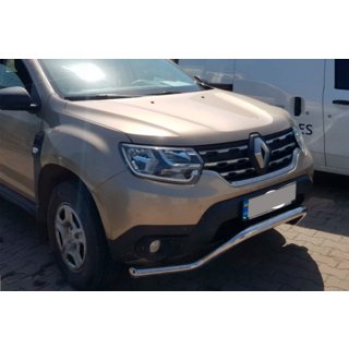 Передняя защита WT008 (нерж. сталь) Dacia Duster 2018-2024 гг. фото 3