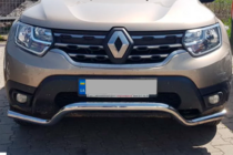 Renault Duster 2018-2024 гг. Передняя защита WT008 (нерж. сталь) фото 5