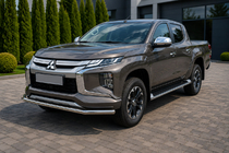 Fiat Fullback 2016- гг. Передняя защита ST008 (нержавейка) фото 2
