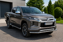 Fiat Fullback 2016- гг. Передняя защита ST008 (нержавейка) фото 3