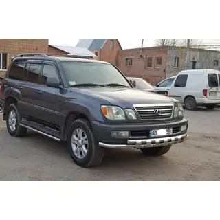 Передняя защита ST015 (нержавейка) Lexus LX470 1998-2007 гг. фото 3