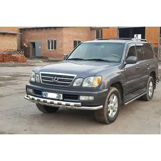 Передняя защита ST015 (нержавейка) Lexus LX470 1998-2007 гг. фото 2