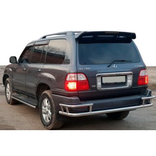 Задняя защита AK009-15 (нержавейка) Lexus LX470 1998-2007 гг. фото 1