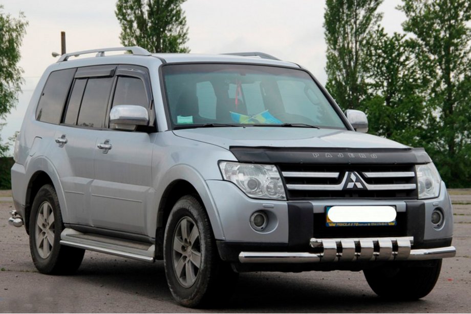 Mitsubishi Pajero Wagon IV 2006-2021 гг. Передняя Защита ST015-13 (Нержавейка) Фото 2
