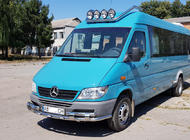 Mercedes Sprinter W901/902/903/904/905 1995-2006 гг. Передняя защита ST015-2 (нерж. сталь) фото 4