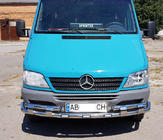 Mercedes Sprinter W901/902/903/904/905 1995-2006 гг. Передняя защита ST015-2 (нерж. сталь) фото 5
