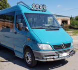 Mercedes Sprinter W901/902/903/904/905 1995-2006 гг. Передняя защита ST015-2 (нерж. сталь) фото 6