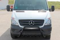 Mercedes Sprinter W906 2006-2018 гг. Кенгурятник WT003 (черный) фото 2