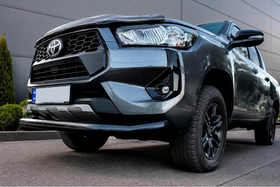 Toyota Hilux 2015- гг. Передняя защита Texas для 2020+ (76мм, черный) Фото 5