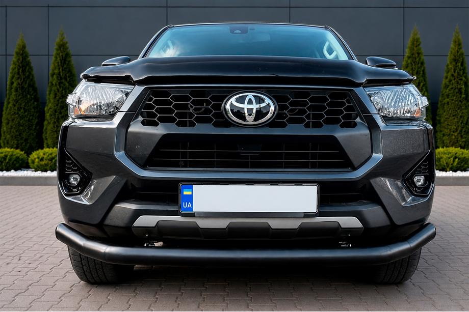 Toyota Hilux 2015- гг. Передняя защита Texas для 2020+ (76мм, черный) Фото 4