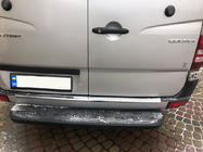 Mercedes Sprinter W906 2006-2018 гг. Накладка на задний бампер (Carmos V1, нержавейка) фото 3