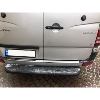 Накладка на задний бампер (Carmos V1, нержавейка) Mercedes Sprinter W906 2006-2018 гг. фото 3