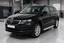 Skoda Karoq 2018- гг. Боковые Подножки Maya V2 (2 шт., Алюминий) фото 1