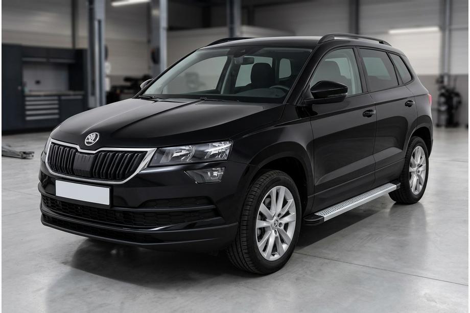Skoda Karoq 2018- гг. Боковые Подножки Maya V2 (2 шт., Алюминий) Image