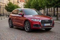 Audi Q5 2017-2025 гг. Боковые Подножки Maya Red (2 шт., Алюминий) фото 1