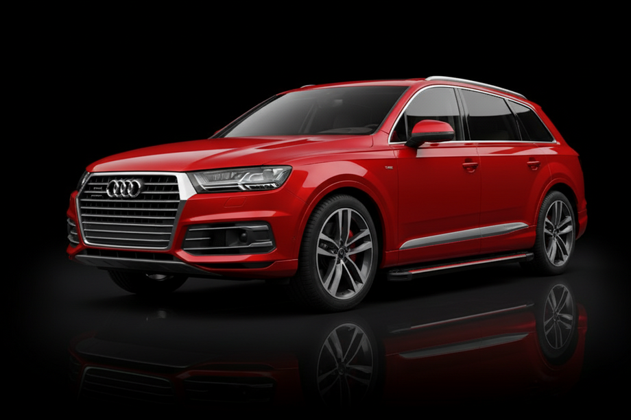 Audi Q7 2015–2026 гг. Боковые Подножки Maya Red (2 шт., Алюминий) Image