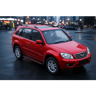 Боковые Подножки Maya Red (2 шт., Алюминий) Chery Tiggo 1 2005-2016 гг. фото 1