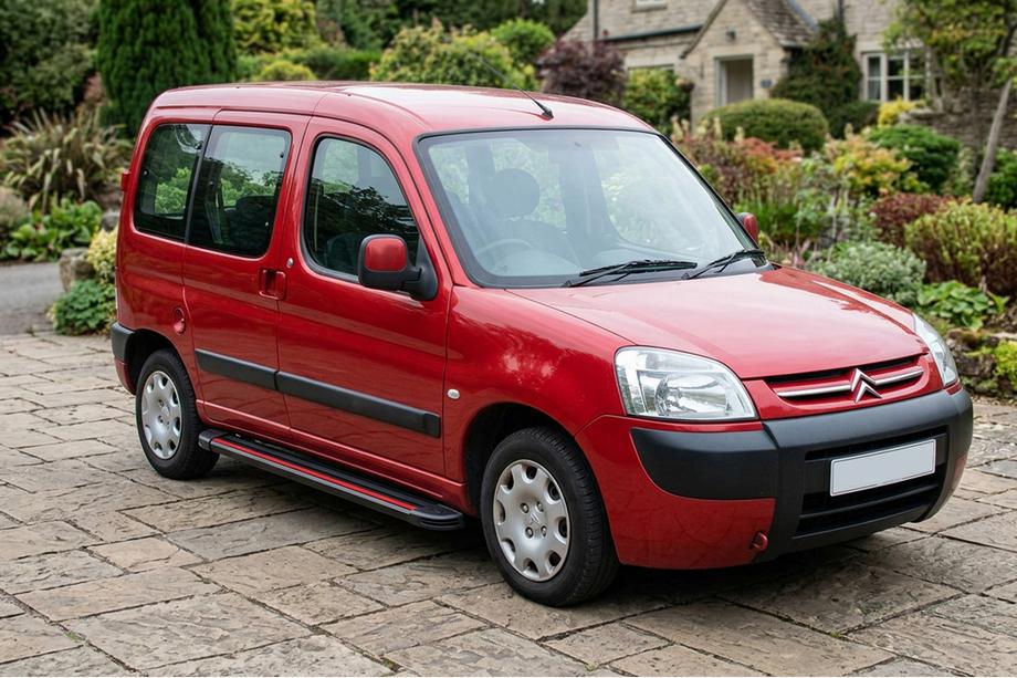 Citroen Berlingo 1996-2008 гг. Боковые Подножки Maya Red (2 шт., Алюминий) Фото 1