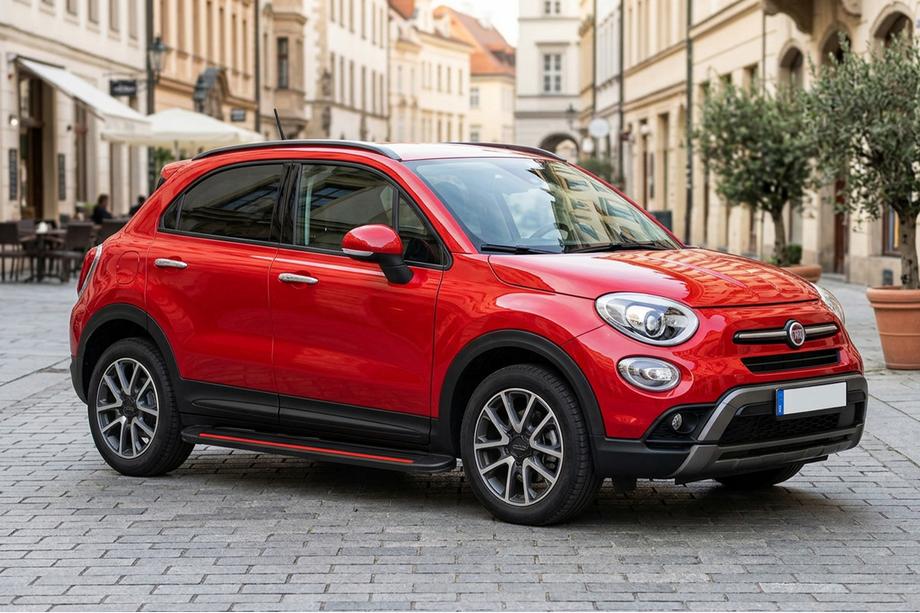 Fiat 500X 2014-2024 гг. Боковые Подножки Maya Red (2 шт., Алюминий) Image