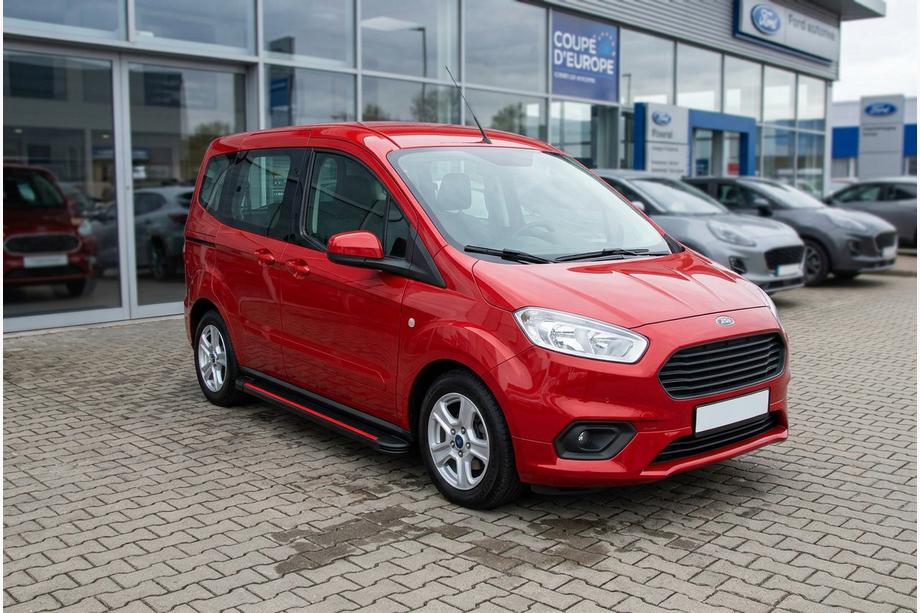 Ford Courier 2014-2023 гг. Боковые Подножки Maya Red (2 шт., Алюминий) Image