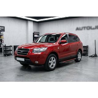 Боковые Подножки Maya Red-Black (2 шт., Алюминий) Hyundai Santa Fe 2 2006-2012 гг. фото 1