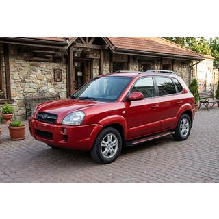 Боковые Подножки Maya Red (2 шт., Алюминий) Hyundai Tucson JM 2004- гг. фото 1