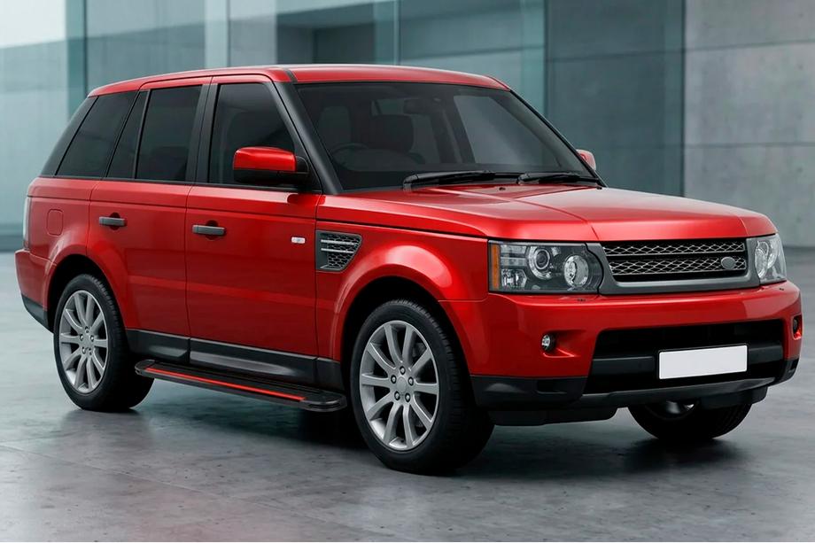 Range Rover Sport 2005-2013 гг. Боковые Подножки Maya Red (2 шт., Алюминий) Фото 1