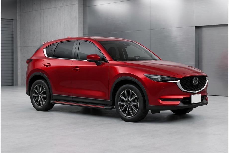 Mazda CX-5 2017–2025 гг. Боковые Подножки Maya Red (2 шт., Алюминий) Image